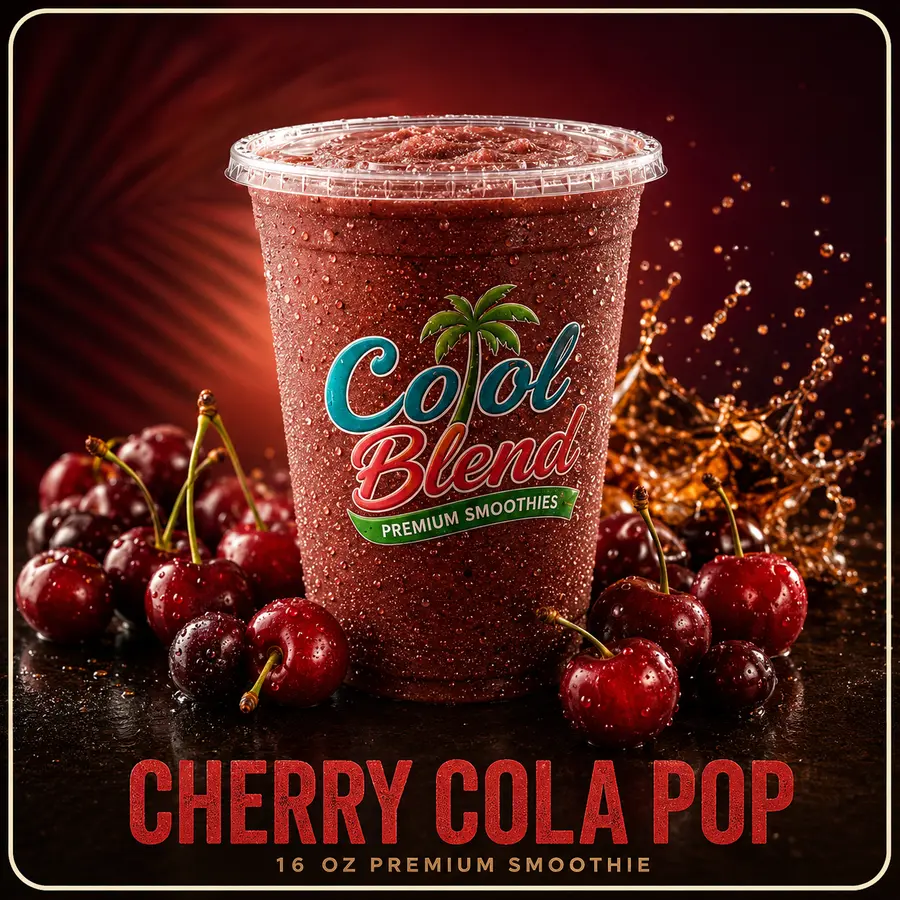 Cherry Cola Pop smoothie with black cherries