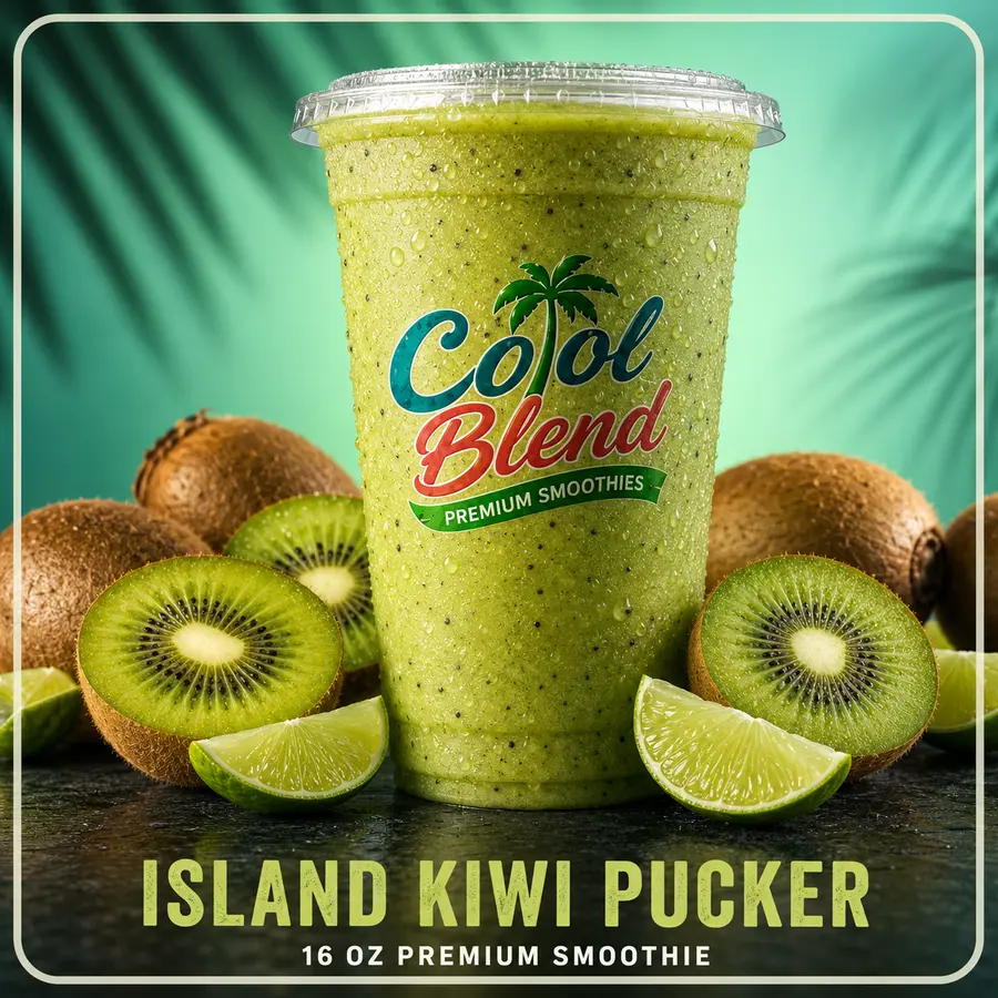 Island Kiwi Pucker smoothie with kiwi and lime