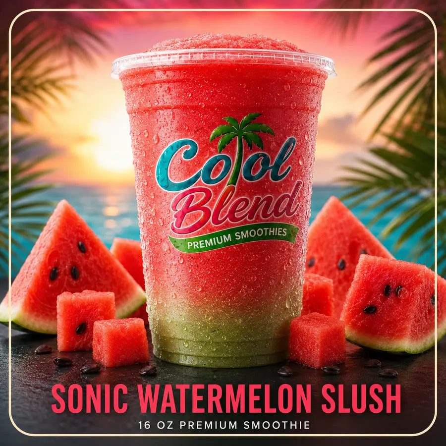 Sonic Watermelon Slush smoothie with watermelon
