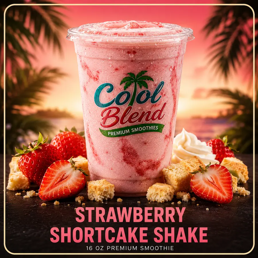 Strawberry Shortcake Shake with strawberries